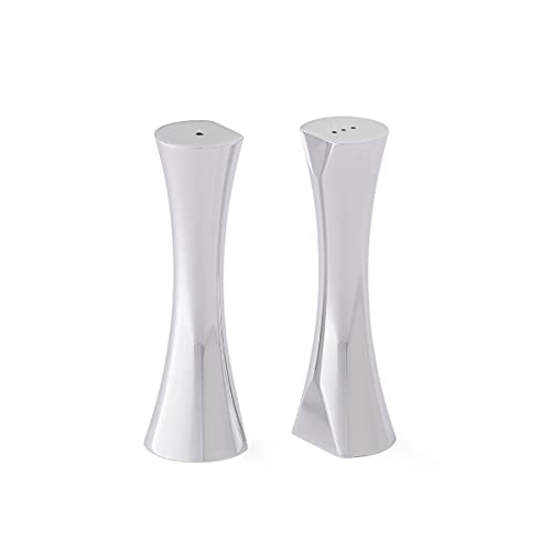 【中古】【未使用・未開封品】Nambe Kissing Silver Salt and Pepper Shaker Set of 2, 5H x 1.75W by Nambe