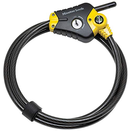 【中古】【未当て嵌める・未開封品】Master Lock 8413DPF Python Adjustable Locking Cable, 6-Foot x 3/8-inch by Master Lock その他-スポーツ・アウトドア