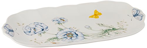 【中古】【未当て嵌める・未開封品】Lenox Butterfly Meadow Oblong Sandwich Tray by Lenox