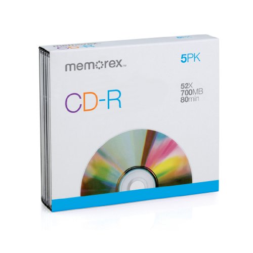 【中古】【未使用・未開封品】Memorex memcd-r / 5?CD - R 80-minute 700?MB 52?xジュエルケース、5?- Pack|AJIMURA-SHOP
