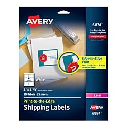 【中古】【未使用・未開封品】Shipping Labels for Color Laser & Copier, 3 x 3-3/4, Matte White, 150/Pack (並行輸入品)
