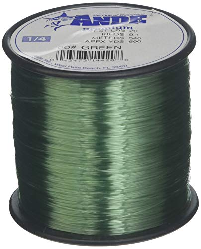 【中古】【未当て嵌める・未開封品】Ande A14-20G Premium Mono Line, 1/4-Pound Spool, 20-Pound, 600-Yards Green