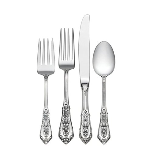 【中古】【未使用・未開封品】Wallace Rose Point 4-Piece Place Setting (Place Size) by Wallace [並行輸入品]