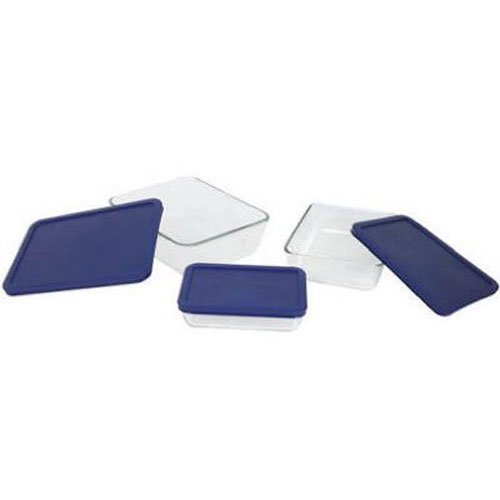 【中古】【未使用・未開封品】Pyrex Simply Store 6-Piece Rectangular Glass Food Storage Set by Pyrex