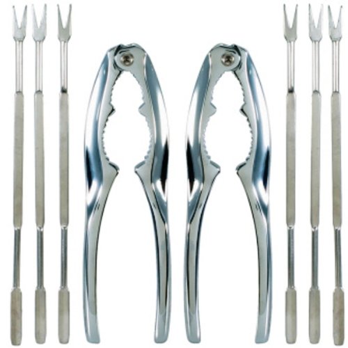 【中古】【未使用・未開封品】Seafood Tool Set with Forks and Lobster Crackers by Danesco
