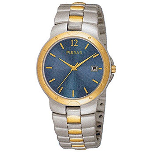 【中古】【未当て嵌める・未開封品】Men \u0027s Two Tone Dress Watch青み文字盤
