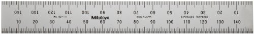 【中古】【未使用・未開封品】Mitutoyo 182-111, Steel Rule, 150mm, (1mm, 1/2mm), 1.2mm Thick X 19mm Wide, Satin Chrome Finish Tempered Stainless Steel by Mitutoyo