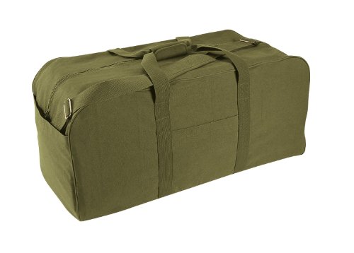 【中古】【未当て嵌める・未開封品】Rothco キャンバスジャンボカーゴバッグ オリーブドラブ
