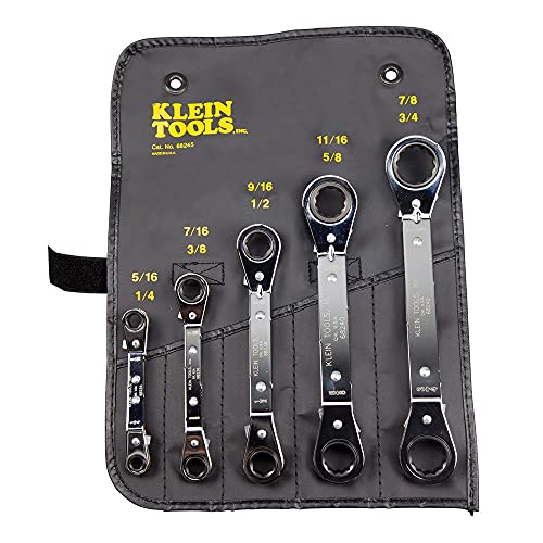 【中古】【未当て嵌める・未開封品】クラインツール68244?Ratchetingリバーシブルオフセットボックスレンチセット、3天下太平