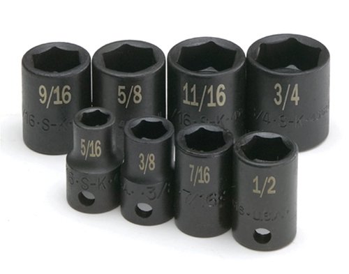 【中古】【未使用・未開封品】S K Hand Tools SKT4058 .38in. Drive 6 Point Impact Socket Set - 8 Pieces [並行輸入品]｜AJIMURA-SHOP