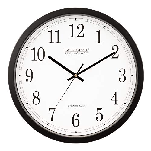 【中古】【未使用・未開封品】La Crosse Technology WT-3143A-INT 14-Inch Atomic Wall Clock, Black by La Crosse Technology