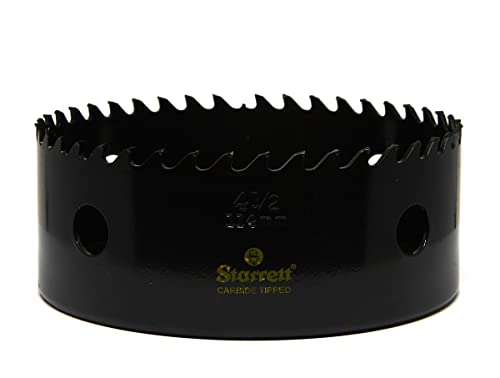 【中古】【未使用・未開封品】Starrett CT412 Steel High Performance Triple Chip Tungsten Carbide Tipped Hole Saw, Carbide Teeth, 4-1/2 Diameter, 1-5/8 Cutting Depth, 32,848円