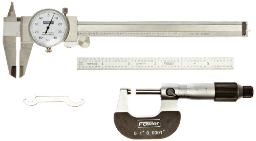 【中古】【未当て嵌める・未開封品】Fowler 52-095-007 Toolmakers Universal Measuring Set, 6 Dial Caliper, 6 Flexible Rule, Micrometer by Fowler
