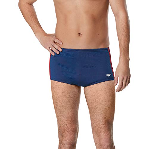 【中古】【未当て嵌める・未開封品】(迅速さ) Speedoメンズ 海水着 スクウェアレッグ ポリメッシュ製 30 水泳-メンズ競技水着-競技水着