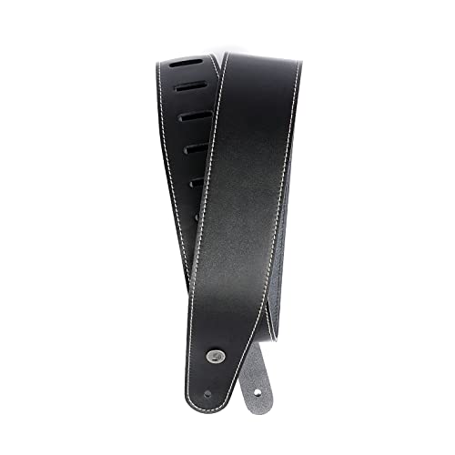 【中古】【未当てはめる・未開封品】Planet Waves Sangle de guitare en cuir classique avec couture contrastante Planet Waves, coloris noir