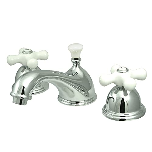【中古】【未使用・未開封品】Kingston Brass KS3961PX Two Handle 8 in. to 16 in. Widespread Lavatory Faucet with Brass Pop-up