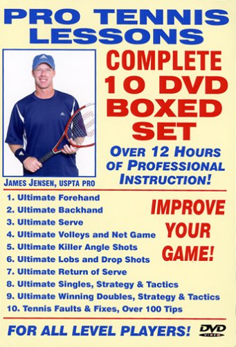 【中古】【未使用・未開封品】Pro Tennis Lessons Complete 10 DVD Boxed Set, Starring Renowned USPTA Pro James Jensen: Includes over 12 Hours of