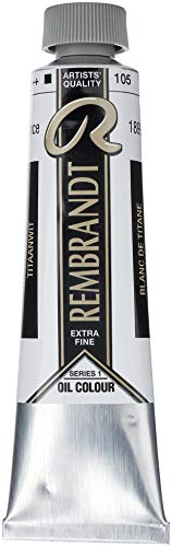 【中古】【未当てはめる・未開封品】レンブラント油絵具 9号（40ml） チタニウム白いこと (サフラワー)