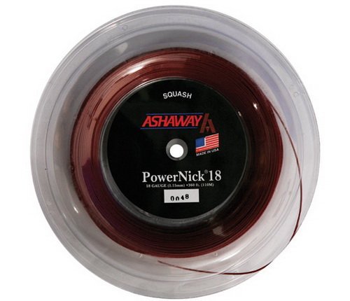 【中古】【未当て嵌める・未開封品】Ashaway Powernick squash string (1 reel - 110m) 18 gauge
