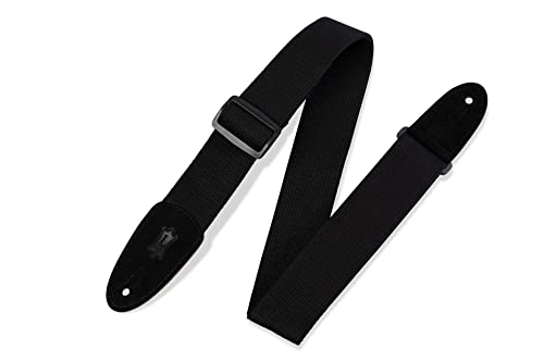 【中古】【未使用・未開封品】Levy's Leathers 2インチ コットンギターストラップ スエードエンドとトリグライド調整 0 MC8-BLK