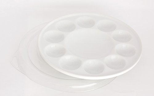 【中古】【未当て嵌める・未開封品】Jack Richeson Porcelain 11 Well Palette with Lid by Jack Richeson
