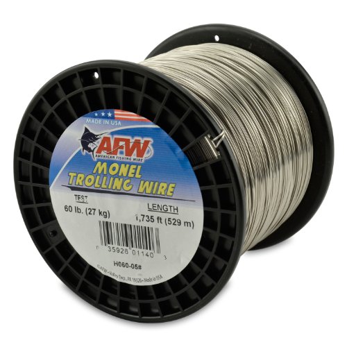 【中古】【未当て嵌める・未開封品】American Fishing Wire モネルトローリングワイヤ 60重量ポンド取り調べる/0.79粍 差しわたし528m
