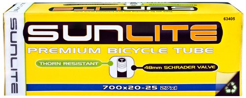 【中古】【未使用・未開封品】Sunlite 破け防止 シュレーダーバルブ チューブ、黒。 26 x 1.95-2.35\