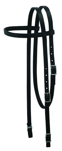 【中古】【未使用・未開封品】(Black) - Weaver Leather Nylon Pony Browband Headstall