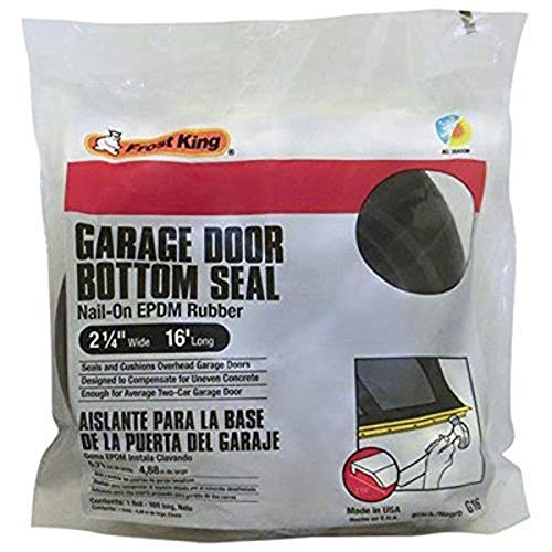 【中古】【未当て嵌める・未開封品】Frost King G16H Nail-On Rubber Garage Door Bottom Seal, 2-1/4-Inch by 16-Foot, Black スポーツ・アウトドア-その他