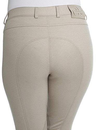 【中古】【未当て嵌める・未開封品】(32 R US Womens, Beige) - Ovation Euro Melange Knee Patch Breech