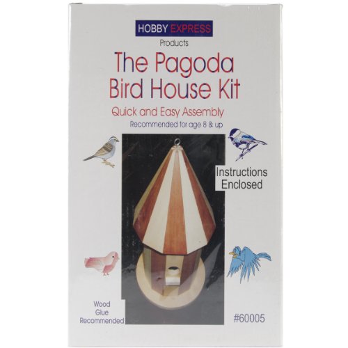 【中古】【未使用・未開封品】パゴダの木製の鳥の家キット-未完成。