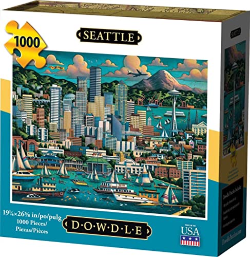 【中古】【未使用・未開封品】Dowdle Folk Art シアトル パズル 1000ピース