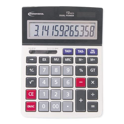 【中古】【未使用・未開封品】15971 Large Digit Commercial Calculator, 12-Digit LCD, Dual Power, Silver (並行輸入品)