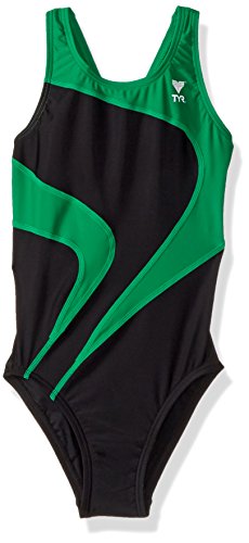 【中古】【未使用・未開封品】(24, Black/Green) - TYR SPORT Girl Alliance T-Splice Maxfit Swimsuit