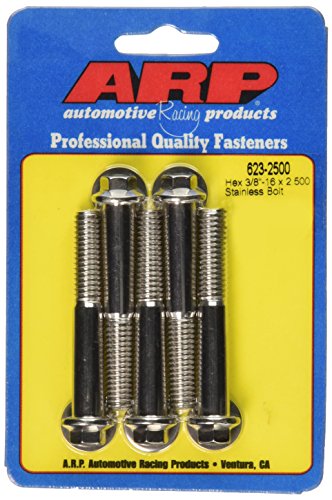 【中古】【未使用・未開封品】ARP 6232500?5?- Packのステンレススチール六角ボルト、サイズ3?/ 8???16、2.500?under head長