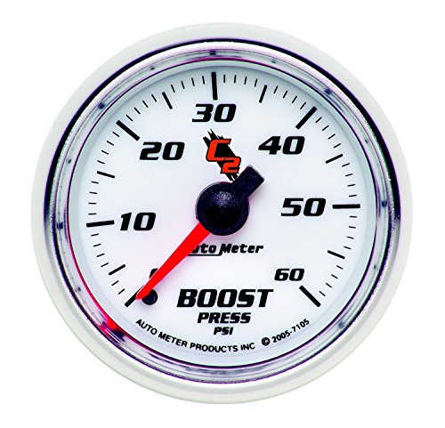 【中古】【未当て嵌める・未開封品】Gauge: C2 Series; boost gauge; 0-60 psi; 2 1/16\u0027 mechanical; white face