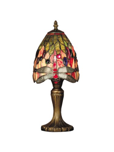 【中古】【未使用・未開封品】Dale Tiffany TT101287 ビッカーズ ティファニーテーブルランプ アンティーク真鍮 アートガラスシェード