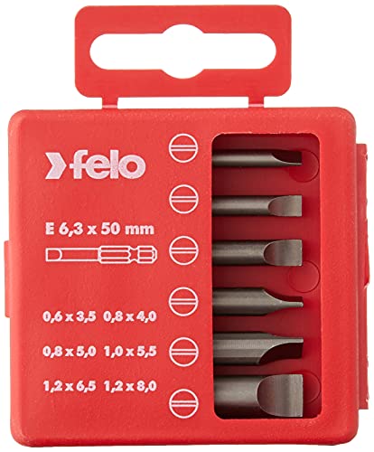 【中古】【未当て嵌める・未開封品】Felo 0715731410 Profi Slotted Bit 6 Piece Box Set, 030 Series
