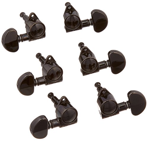 【中古】【未使用・未開封品】Grover 102-18BC Rotomatic 18:1 3 per Side Machine Heads, Black Chrome