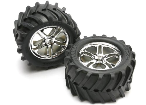 【中古】【未使用・未開封品】ハイテック トラクサス 接着済タイヤセット 2個SS Split Spoke 3.8 5173|AJIMURA-SHOP
