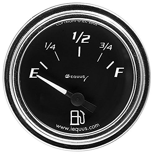 【中古】【未使用・未開封品】Equus 7362 2インチ 燃料レベルゲージ、クローム ブラックの文字盤|AJIMURA-SHOP