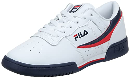 【中古】【未使用・未開封品】Fila メンズ オリジナル フィットネス リア クラシック スニーカー, ホワイト/ネイビー/レッド, 10｜AJIMURA-SHOP