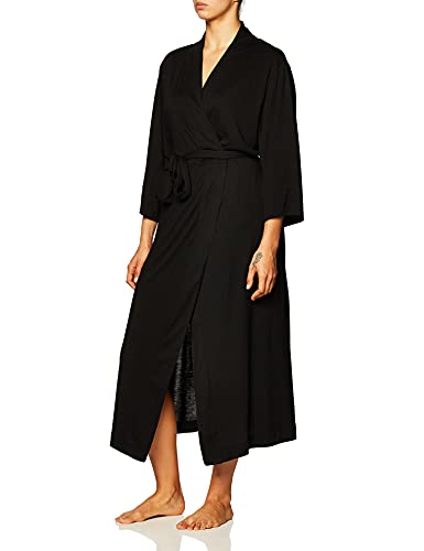 【中古】【未当て嵌める・未開封品】Natori Shangri La ロング衣装 御召しもの袖 バスローブ レディース US 大きさ: Small 色つや: 黒いこと