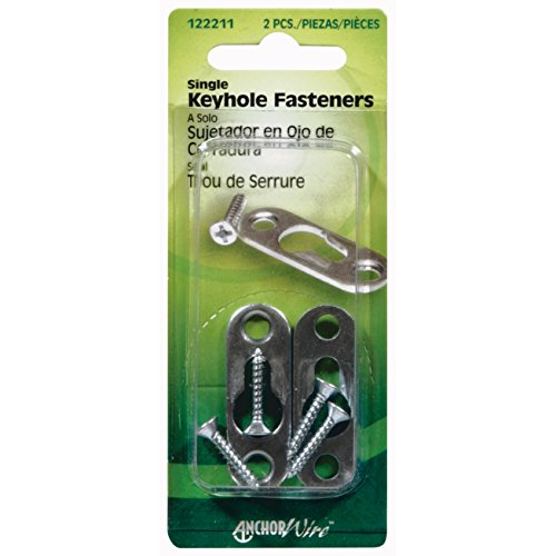 【中古】【未使用・未開封品】10 Pack - Keyhole Hanger, Light Duty, Bright Steel, 2-Pk. -122211