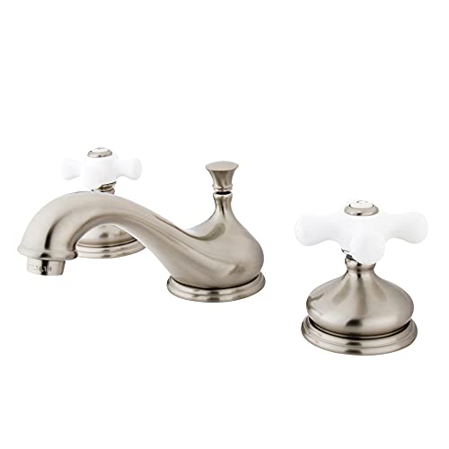 【中古】【未使用・未開封品】Kingston Brass KS1168PX Two Handle 8 in. to 16 in. Widespread Lavatory Faucet with Brass Pop-up|AJIMURA-SHOP