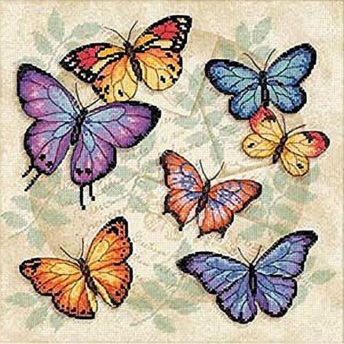【中古】【未使用・未開封品】Butterfly Profusion Counted Cross Stitch Kit-11"X11" 14 Count (並行輸入品)|AJIMURA-SHOP