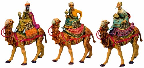 【中古】【未使用・未開封品】Fontanini by Roman Three Kings on Camels Set 3-Piece 5-Inch Each [並行輸入品]