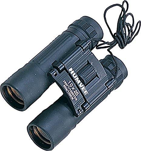【中古】【未使用・未開封品】10x25 Compact Binocular, Black,Rubber Coated,Red Ruby Lenses