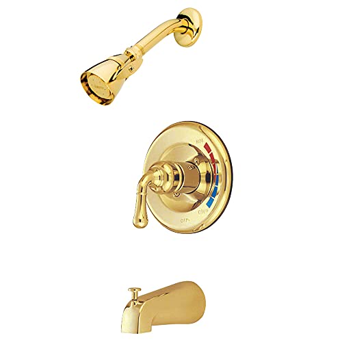 【中古】【未使用・未開封品】Kingston Brass KB632 Magellan Single Control Handle Tub and Shower Faucet, Polished Brass by Kingston Brass [並行輸入品]