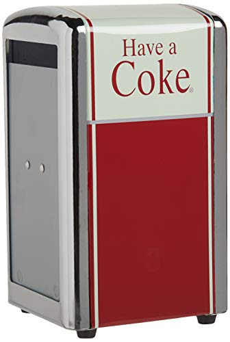 【中古】【未使用・未開封品】コカコーラ(Coca Cola) coca-cola Napkin Dispenser (WH/RD) PJD-TC02 メタル 19.5×11.5×10cm|AJIMURA-SHOP